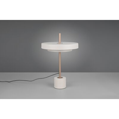 Lampa de masa Keaton, TRIO, 30x45.5 cm, 12W, 1x SMD, metal, gri/auriu Lampa de masa Keaton, TRIO, 30x45.5 cm, 12W, 1x SMD, metal, gri/auriu