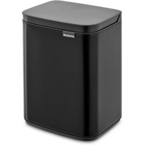 Cos de rufe, Brabantia, Bo Small, 4 L, 17.2x20x27.2 cm, otel, negru mat Cos de rufe, Brabantia, Bo Small, 4 L, 17.2x20x27.2 cm, otel, negru mat