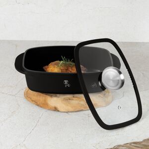 Tava cu capac Berlinger Haus, Matte Black, 32x21x10.6 cm, 6 L, aluminiu turnat, negru mat Tava cu capac Berlinger Haus, Matte Black, 32x21x10.6 cm, 6 L, aluminiu turnat, negru mat