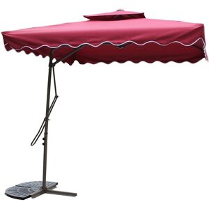 Umbrela suspendata, gradina/terasa, Heinner, STUL005, otel si poliester, fara baza, 200 cm, rosu Umbrela suspendata, gradina/terasa, Heinner, STUL005, otel si poliester, fara baza, 200 cm, rosu