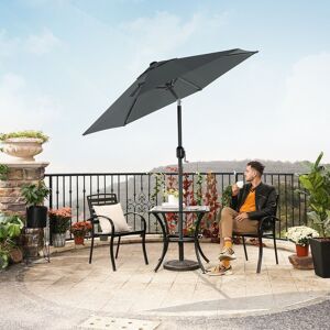 Umbrela pentru terasa, gradina, plaja, Songmics, D200 cm, inclinare dubla, protectie solara UPF 50+, gri Umbrela pentru terasa, gradina, plaja, Songmics, D200 cm, inclinare dubla, protectie solara UPF 50+, gri