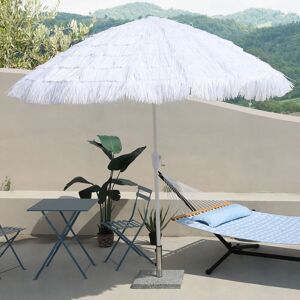 Maison Umbrela cu manivela pentru gradina/terasa Chilubi, 250x245 cm, otel/poliester, alb Maison Umbrela cu manivela pentru gradina/terasa Chilubi, 250x245 cm, otel/poliester, alb