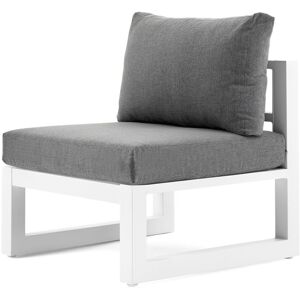 Maison Element central pentru gradina/terasa Calzo, 76x70x68 cm, aluminiu/poliester, alb/gri Maison Element central pentru gradina/terasa Calzo, 76x70x68 cm, aluminiu/poliester, alb/gri