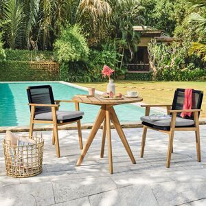 Maison Set 2 scaune si masuta pentru gradina/terasa Panay/Bergen, lemn acacia/poliester, natur/gri Maison Set 2 scaune si masuta pentru gradina/terasa Panay/Bergen, lemn acacia/poliester, natur/gri