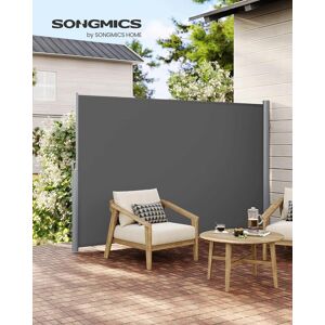 Paravan lateral pentru gradina sau terasa / copertina solara laterala, Songmics, sistem de fixare inclus, UV 50+, 200x400 cm, gri Paravan lateral pentru gradina sau terasa / copertina solara laterala, Songmics, sistem de fixare inclus, UV 50+, 200x400 cm, gri
