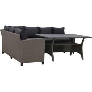 Maison Set coltar de gradina/terasa 3 piese, cu spatiu de depozitare Baxter, 179x67x73 cm/ 145x74x67 cm, otel/poliester, gri/negru Maison Set coltar de gradina/terasa 3 piese, cu spatiu de depozitare Baxter, 179x67x73 cm/ 145x74x67 cm, otel/poliester, gri/negru