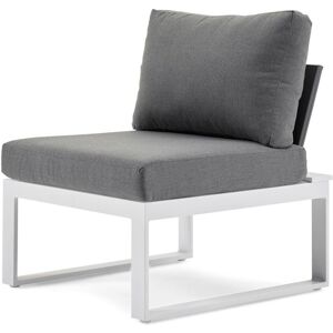 Maison Element central pentru gradina/terasa Merida, 78x75x69 cm, aluminiu/poliester, alb/gri Maison Element central pentru gradina/terasa Merida, 78x75x69 cm, aluminiu/poliester, alb/gri
