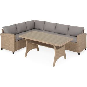 Maison Set mobilier pentru gradina/terasa, Baxter, 3 piese, natur/bej Maison Set mobilier pentru gradina/terasa, Baxter, 3 piese, natur/bej