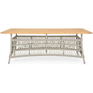 Maison Masa dining dreptunghiulara pentru gradina/terasa Mackinac, 200x100x75 cm, aluminiu/lemn de teak, gri/natur Maison Masa dining dreptunghiulara pentru gradina/terasa Mackinac, 200x100x75 cm, aluminiu/lemn de teak, gri/natur