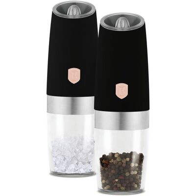 Set 2 rasnite pentru sare/piper Berlinger Haus, Black Rose, plastic/ceramica, negru Set 2 rasnite pentru sare/piper Berlinger Haus, Black Rose, plastic/ceramica, negru