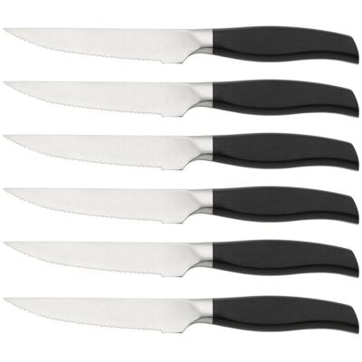 Set 6 cutite friptura + cutie, Zokura, inox/lemn de salcam Set 6 cutite friptura + cutie, Zokura, inox/lemn de salcam