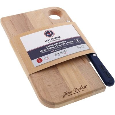 Set tocator si cutit pentru decojit Les Couteaux, Jean Dubost, 24x15 cm, lemn de fag/inox Set tocator si cutit pentru decojit Les Couteaux, Jean Dubost, 24x15 cm, lemn de fag/inox