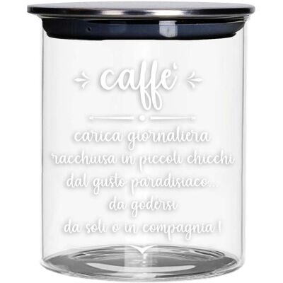 Recipient cu capac pentru cafea Brandani, 10x12 cm, sticla/metal Recipient cu capac pentru cafea Brandani, 10x12 cm, sticla/metal
