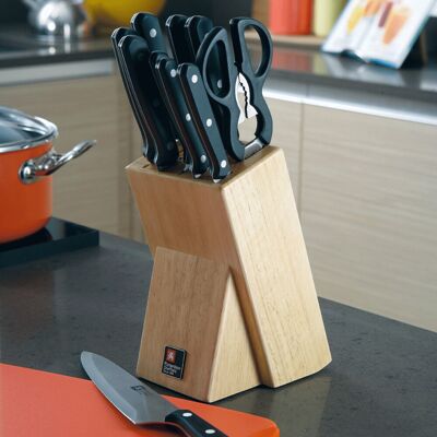 Set de Cuțite Cucina Richardson Sheffield - 10 Piese, Bloc de Lemn, Țevi Ascuțite Set de Cuțite Cucina Richardson Sheffield - 10 Piese, Bloc de Lemn, Țevi Ascuțite
