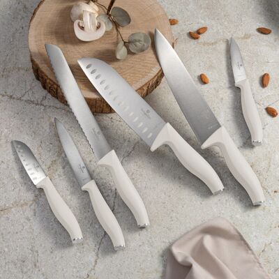 Set 6 cutite Berlinger Haus, Sahara, inox, crem mat Set 6 cutite Berlinger Haus, Sahara, inox, crem mat