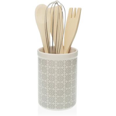 Suport pentru ustensile de bucatarie Pattern, Versa, Ø10x15 cm, ceramica Suport pentru ustensile de bucatarie Pattern, Versa, Ø10x15 cm, ceramica