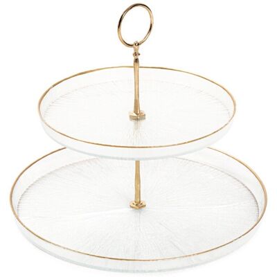 Etajera pentru prajituri Monze, Homla, 28/21 cm, sticla, transparent Etajera pentru prajituri Monze, Homla, 28/21 cm, sticla, transparent