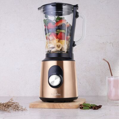 Blender de masa Berlinger Haus, Rose Gold, 1000W, 1.5 L, inox/sticla/plastic, roz/transparent Blender de masa Berlinger Haus, Rose Gold, 1000W, 1.5 L, inox/sticla/plastic, roz/transparent