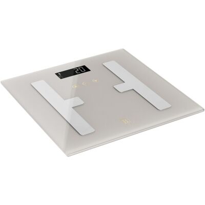 Cantar digital pentru baie Berlinger Haus, Sahara, 30x30 cm, max 180 kg, sticla temperata, crem mat Cantar digital pentru baie Berlinger Haus, Sahara, 30x30 cm, max 180 kg, sticla temperata, crem mat