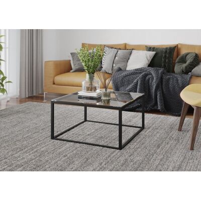 Masuta de cafea ELTAP, Stolik Merala, 65x65x35 cm, metal/sticla, negru/transparent Masuta de cafea ELTAP, Stolik Merala, 65x65x35 cm, metal/sticla, negru/transparent