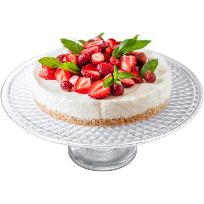 Platou cu picior pentru tort Cristal, Domotti, 36 cm, sticla, transparent Platou cu picior pentru tort Cristal, Domotti, 36 cm, sticla, transparent