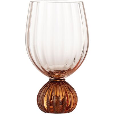 Pahar de vin, Bloomingville, Taurin, 9x15.5 cm, 430 ml, sticla, roz Pahar de vin, Bloomingville, Taurin, 9x15.5 cm, 430 ml, sticla, roz