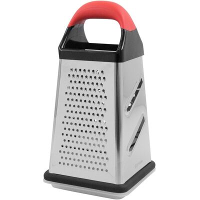 Razatoare cu recipient colectare, Zokura, 25.4 cm, fin/mediu/grosier/feliat, inox Razatoare cu recipient colectare, Zokura, 25.4 cm, fin/mediu/grosier/feliat, inox