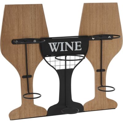 Excellent Houseware Suport pentru 3 sticle de vin, 39x11x35 cm, cu fixare pe perete, metal Excellent Houseware Suport pentru 3 sticle de vin, 39x11x35 cm, cu fixare pe perete, metal