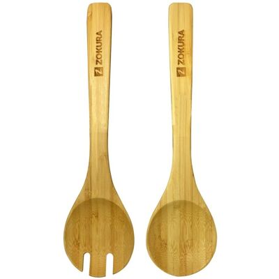 Set 2 ustensile de salata, Zokura, 30.5 cm, bambus Set 2 ustensile de salata, Zokura, 30.5 cm, bambus