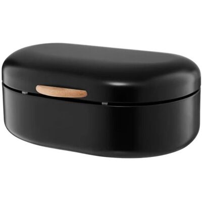 Cutie de paine Oliver, Ambition, 35x24x14.5 cm, otel/bambus, negru Cutie de paine Oliver, Ambition, 35x24x14.5 cm, otel/bambus, negru