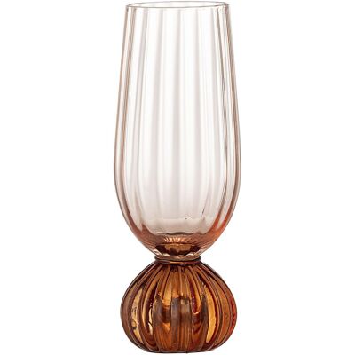 Pahar de sampanie, Bloomingville, Taurin, 6x17 cm, 250 ml, sticla, roz Pahar de sampanie, Bloomingville, Taurin, 6x17 cm, 250 ml, sticla, roz