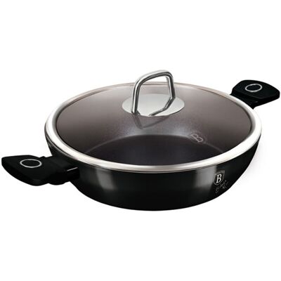 Oala cu capac Berlinger Haus, Black Vantage, 30 cm, 4.5 L, aluminiu forjat, negru lucios Oala cu capac Berlinger Haus, Black Vantage, 30 cm, 4.5 L, aluminiu forjat, negru lucios
