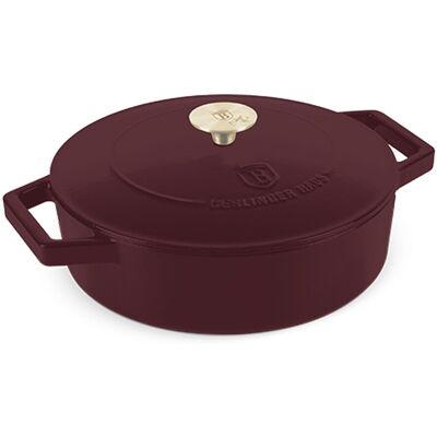Oala cu capac Berlinger Haus, Leonardo, 26 cm, 2.57 L, fonta, visiniu mat Oala cu capac Berlinger Haus, Leonardo, 26 cm, 2.57 L, fonta, visiniu mat