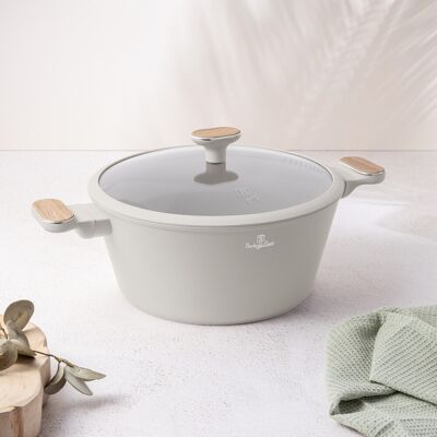 Oala cu capac Berlinger Haus, Sahara Nordic, 28 cm, 6.3 L, aluminiu forjat, crem mat/natur Oala cu capac Berlinger Haus, Sahara Nordic, 28 cm, 6.3 L, aluminiu forjat, crem mat/natur