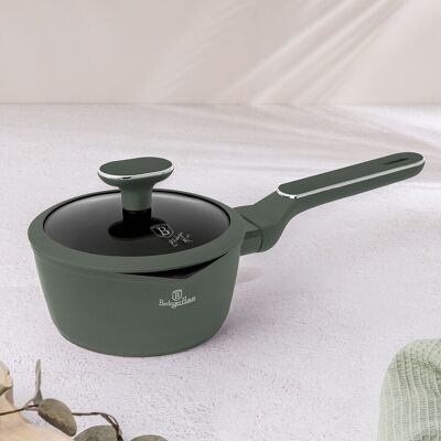 Cratita cu capac Berlinger Haus, Matte Green, 16 cm, 1.2 L, aluminiu forjat, verde mat Cratita cu capac Berlinger Haus, Matte Green, 16 cm, 1.2 L, aluminiu forjat, verde mat