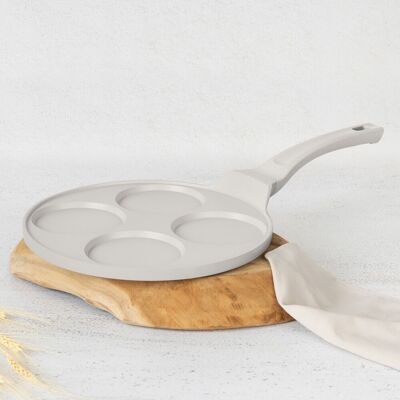 Tigaie pentru clatite, 4 forme Berlinger Haus, Sahara, 26 cm, aluminiu turnat, crem mat Tigaie pentru clatite, 4 forme Berlinger Haus, Sahara, 26 cm, aluminiu turnat, crem mat