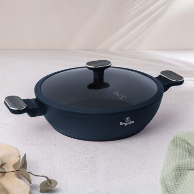 Oala cu capac Berlinger Haus, Deep Sea, 28 cm, 3.8 L, aluminiu forjat, albastru mat/gri Oala cu capac Berlinger Haus, Deep Sea, 28 cm, 3.8 L, aluminiu forjat, albastru mat/gri