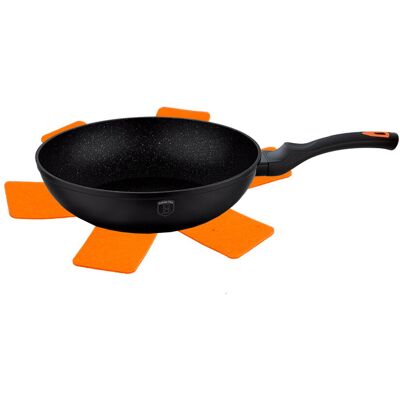 Tigaie Wok Berlinger Haus, Granit Diamond , 28 cm, 3.2 L, aluminiu forjat, negru Tigaie Wok Berlinger Haus, Granit Diamond , 28 cm, 3.2 L, aluminiu forjat, negru
