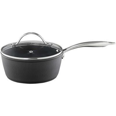 Cratita cu capac Curly, Ambition, 18 cm, 1.7 L, aluminiu, negru Cratita cu capac Curly, Ambition, 18 cm, 1.7 L, aluminiu, negru