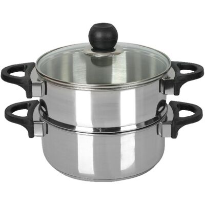 Oala pentru gatit la abur 3 piese, Vikos, Ambition, 1.5 L, 20 cm, inox Oala pentru gatit la abur 3 piese, Vikos, Ambition, 1.5 L, 20 cm, inox