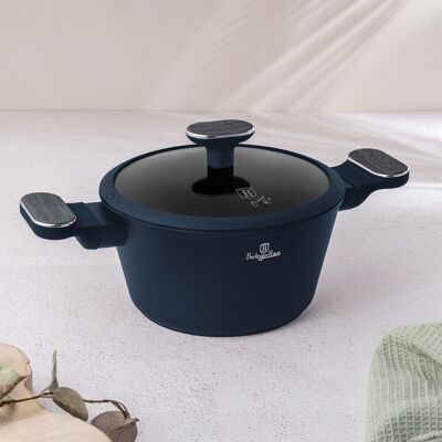Oala cu capac Berlinger Haus, Deep Sea, 20 cm, 2.6 L, aluminiu forjat, albastru mat/gri Oala cu capac Berlinger Haus, Deep Sea, 20 cm, 2.6 L, aluminiu forjat, albastru mat/gri