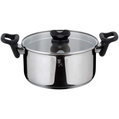 Oala cu capac Berlinger Haus, Silver Jewellery, 24 cm, 5.2 L, inox, argintiu Oala cu capac Berlinger Haus, Silver Jewellery, 24 cm, 5.2 L, inox, argintiu