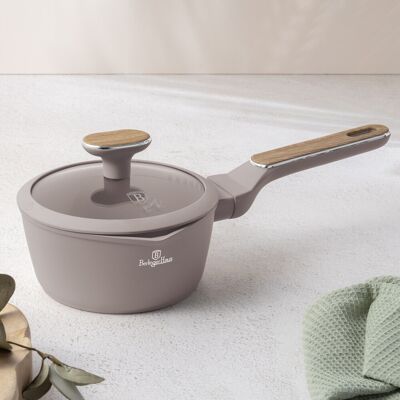 Cratita cu capac Berlinger Haus, Taupe Nordic, 16 cm, 1.2 L, aluminiu forjat, taupe mat/natur Cratita cu capac Berlinger Haus, Taupe Nordic, 16 cm, 1.2 L, aluminiu forjat, taupe mat/natur