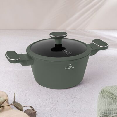 Oala cu capac Berlinger Haus, Matte Green, 20 cm, 2.5 L, aluminiu forjat, verde mat Oala cu capac Berlinger Haus, Matte Green, 20 cm, 2.5 L, aluminiu forjat, verde mat