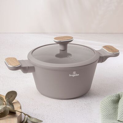 Oala cu capac Berlinger Haus, Taupe Nordic, 20 cm, 2.6 L, aluminiu forjat, taupe mat/natur Oala cu capac Berlinger Haus, Taupe Nordic, 20 cm, 2.6 L, aluminiu forjat, taupe mat/natur