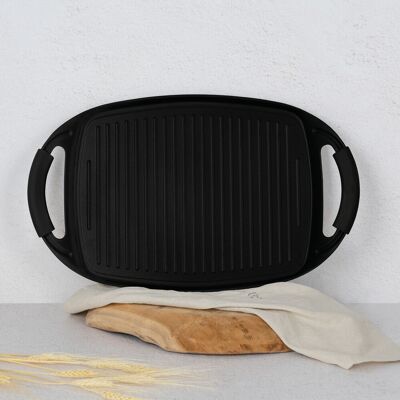 Tava grill Berlinger Haus, Matte Black, 47x29 cm, aluminiu forjat, negru mat Tava grill Berlinger Haus, Matte Black, 47x29 cm, aluminiu forjat, negru mat