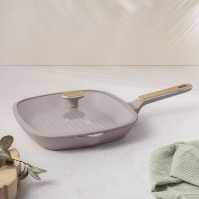 Tigaie grill cu capac Berlinger Haus, Taupe Nordic, 28 cm, 2.1 L, aluminiu forjat, taupe mat/natur Tigaie grill cu capac Berlinger Haus, Taupe Nordic, 28 cm, 2.1 L, aluminiu forjat, taupe mat/natur