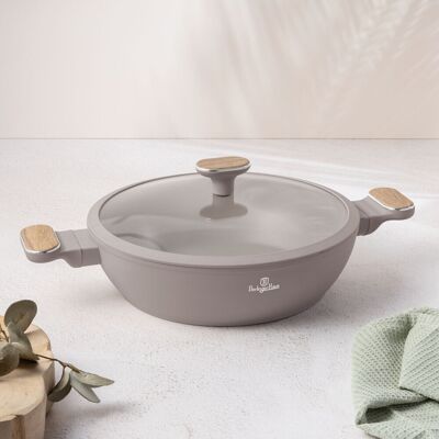 Oala cu capac Berlinger Haus, Taupe Nordic, 28 cm, 3.8 L, aluminiu forjat, taupe mat/natur Oala cu capac Berlinger Haus, Taupe Nordic, 28 cm, 3.8 L, aluminiu forjat, taupe mat/natur