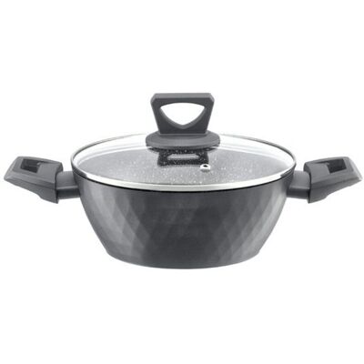 Oala cu capac Diamond, Ambition, 20 cm, 1.5 L, aluminiu, invelis Qualum Basic Stone Oala cu capac Diamond, Ambition, 20 cm, 1.5 L, aluminiu, invelis Qualum Basic Stone