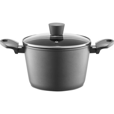 Oala inalta cu capac Verso, Ambition, invelis Qualum Ceramic, 20 cm, 3.6 L, aluminiu, gri Oala inalta cu capac Verso, Ambition, invelis Qualum Ceramic, 20 cm, 3.6 L, aluminiu, gri